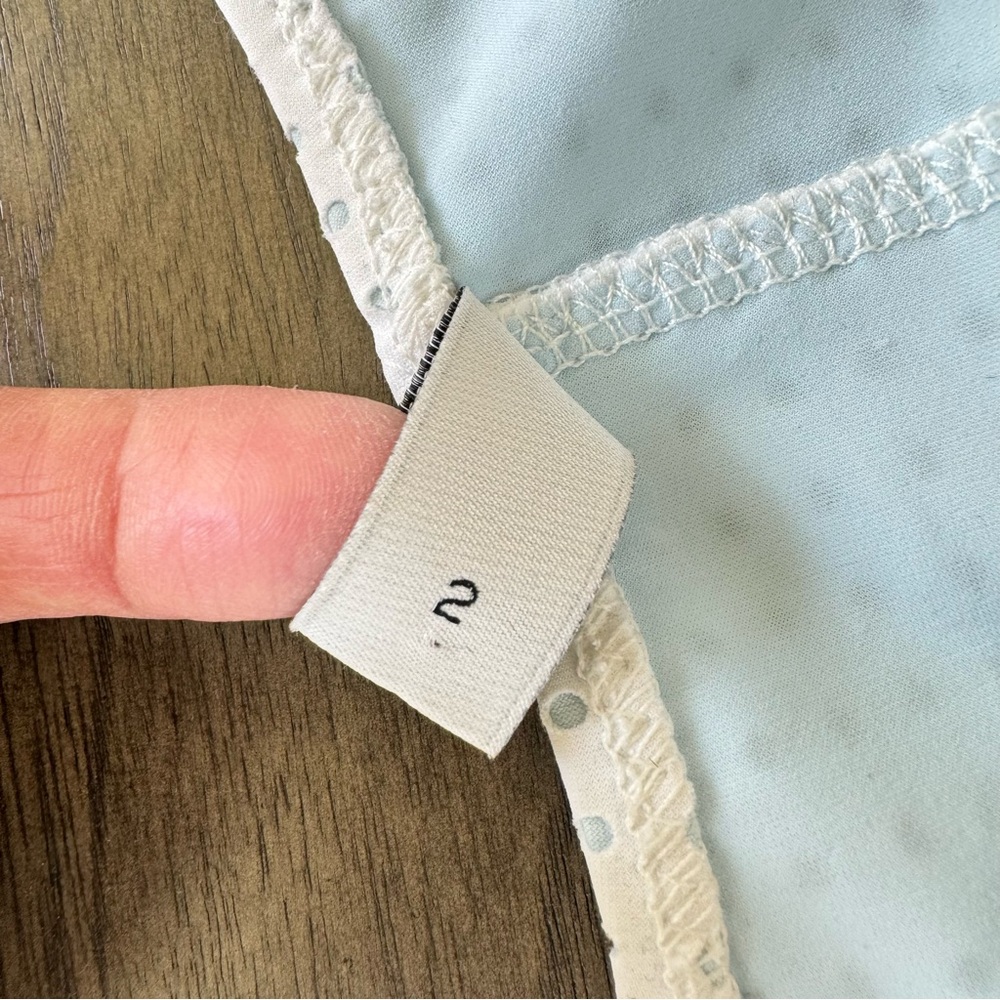 Lisa Marie Fernandez Farrah Maillot Perforated One Piece Blue White Sz 2 US 4-6 - Picture 7 of 15